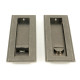 Blacksmith Pewter Patina Art Deco Rectangular Pull Privacy Set