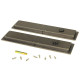 Blacksmith Pewter Patina Plain Rectangular Pull Privacy Set