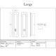 Blacksmith Pewter Patina Plain Rectangular Pull Privacy Set