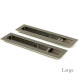 Blacksmith Pewter Patina Plain Rectangular Pull Privacy Set