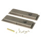 Blacksmith Pewter Patina Plain Rectangular Pull Privacy Set