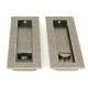 Blacksmith Pewter Patina Plain Rectangular Pull Privacy Set