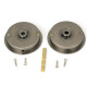 Blacksmith Pewter Patina Art Deco Round Pull Privacy Set