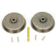 Blacksmith Pewter Patina Plain Round Pull Privacy Set