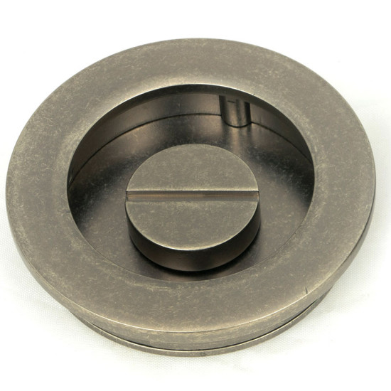 Blacksmith Pewter Patina Plain Round Pull Privacy Set