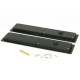 Art Deco Rectangular Pull Privacy Set - Matt Black