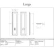 Art Deco Rectangular Pull Privacy Set - Matt Black