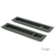 Art Deco Rectangular Pull Privacy Set - Matt Black