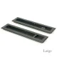 Art Deco Rectangular Pull Privacy Set - Matt Black
