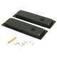 Art Deco Rectangular Pull Privacy Set - Matt Black