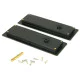 Art Deco Rectangular Pull Privacy Set - Matt Black
