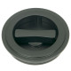 Art Deco Round Pull Privacy Set - Matt Black