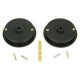 Plain Round Pull Privacy Set - Matt Black