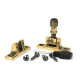 Aged Brass Beehive Brighton Fastener - Narrow (Square)