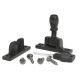 Aged Bronze Mushroom Brighton Fastener - Narrow (Square)