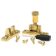 Polished Brass Brompton Brighton Fastener - Narrow (Square)