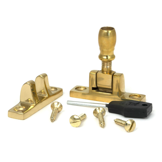 Polished Brass Mushroom Brighton Fastener - Narrow (Square)