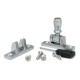 Satin Chrome Mushroom Brighton Fastener - Narrow (Square)