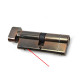40/40 Keyed Alike Euro Cylinder Thumbturn - Polished Bronze Finish Seconds