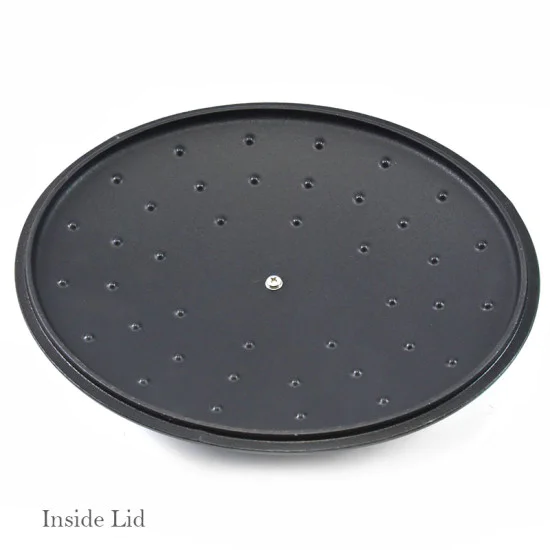 Matt Black Enamelled Oval Cast Iron Casserole Cooking Pot