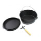 Large Cast Iron Dutch Oven Cooking Pot