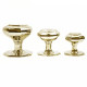 Octagon Brass Centre Door Knob