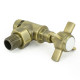 Westminster Crosshead Manual Angled Radiator Valves - Antique Brass