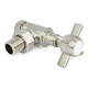 Westminster Crosshead Manual Angled Radiator Valves - Satin Nickel