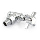 Westminster Crosshead Manual Angled Radiator Valves - Chrome