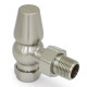 Faringdon Thermostatic Radiator Valve - Satin Nickel Angled TRV