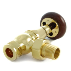 Faringdon Thermostatic Radiator Valve - Brass Angled TRV