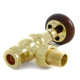 Faringdon Thermostatic Radiator Valve - Brass Angled TRV