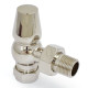 Faringdon Thermostatic Radiator Valve -  Nickel Angled TRV