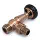 Faringdon Thermostatic Radiator Valve - Antique Copper Angled TRV