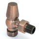 Faringdon Thermostatic Radiator Valve - Antique Copper Angled TRV