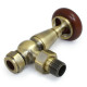 Faringdon Thermostatic Radiator Valve - Antique Brass Angled TRV