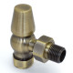 Faringdon Thermostatic Radiator Valve - Antique Brass Angled TRV