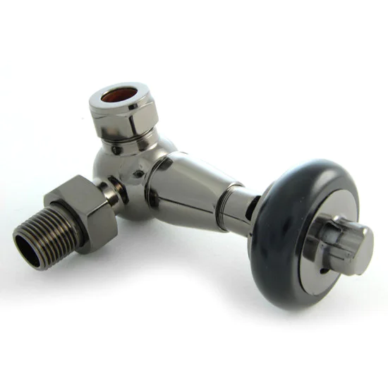 Faringdon Thermostatic Radiator Valve - Black Nickel CORNER TRV