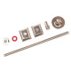Cast Iron Radiator Wall Stay Fixing - Polished Nickel