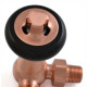Faringdon Thermostatic Radiator Valve - Brushed Copper CORNER TRV