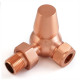 Faringdon Thermostatic Radiator Valve - Brushed Copper CORNER TRV