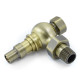 Amberley Thermostatic Radiator Valves - Antique Brass Angled TRV