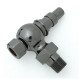 Amberley Thermostatic Radiator Valves - Black Nickel Angled TRV