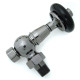 Amberley Thermostatic Radiator Valves - Black Nickel Angled TRV