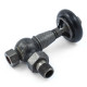 Amberley Thermostatic Radiator Valves - Pewter Angled TRV