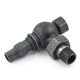 Amberley Thermostatic Radiator Valves - Pewter Angled TRV