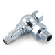 Amberley Thermostatic Radiator Valves - Chrome Angled TRV