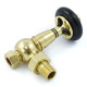 Amberley Thermostatic Radiator Valves - Polished Brass Angled TRV