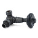 Amberley Thermostatic Radiator Valves - Pewter Corner TRV