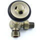 Amberley Thermostatic Radiator Valves - Antique Brass Corner TRV